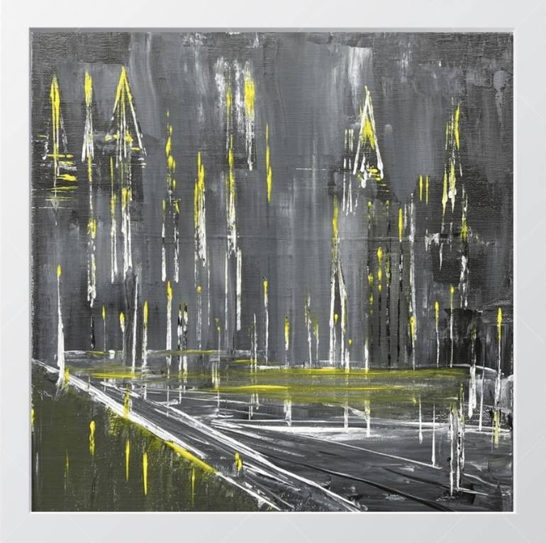 Original Abstract Cities Painting by Karina Mosser