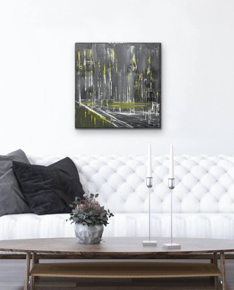 Original Abstract Cities Painting by Karina Mosser