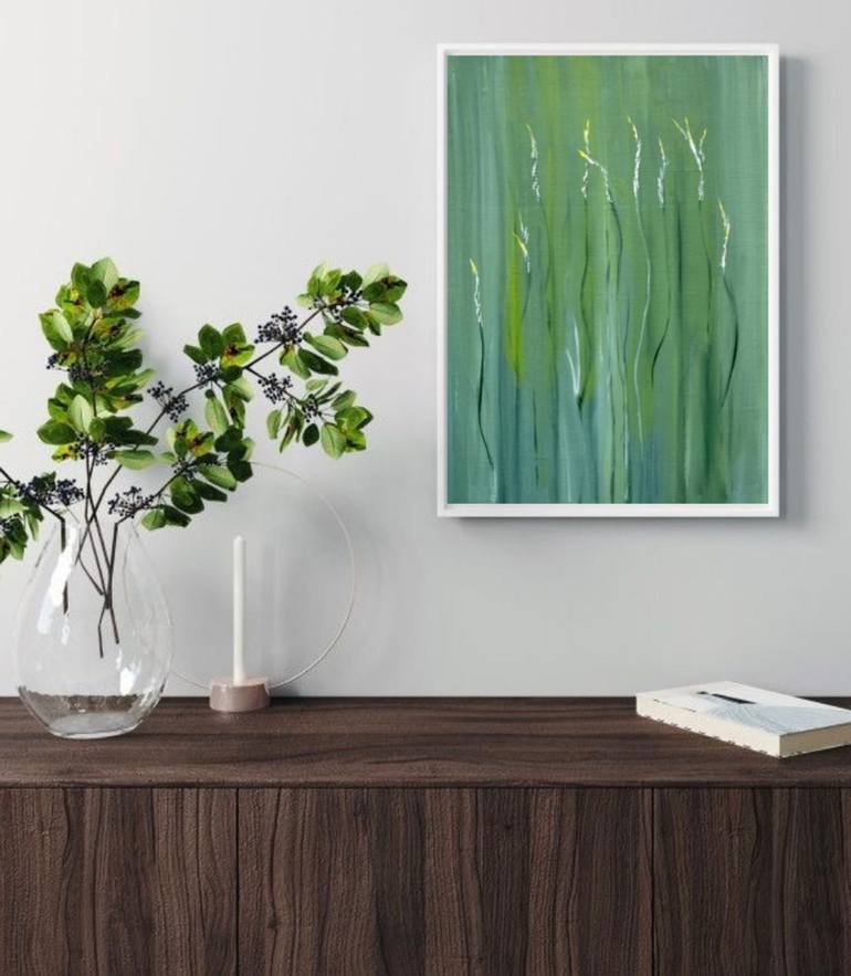 Original semi abstract Floral Painting by Karina Mosser