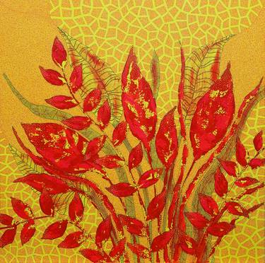 Original Abstract Botanic Paintings by Maria Musiiaka