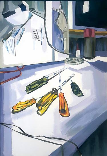 Original Realism Science/Technology Paintings by Talha Atlı