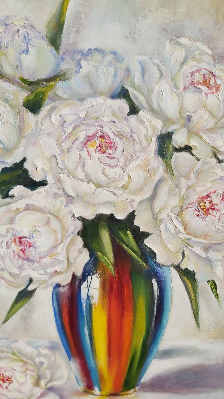 Original Art Deco Floral Painting by Mila Mirosh