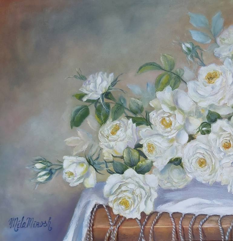 Original Impressionism Floral Painting by Mila Mirosh