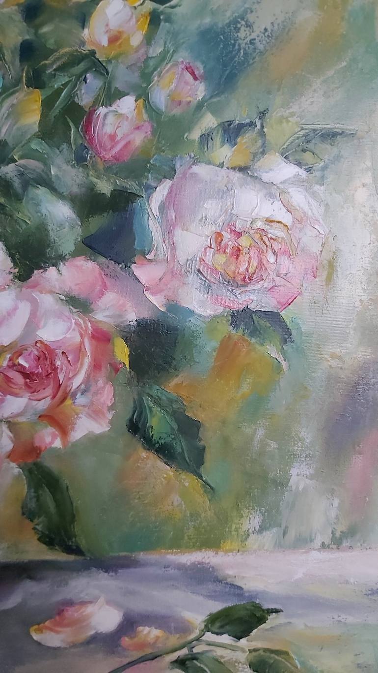 Original Impressionism Floral Painting by Mila Mirosh