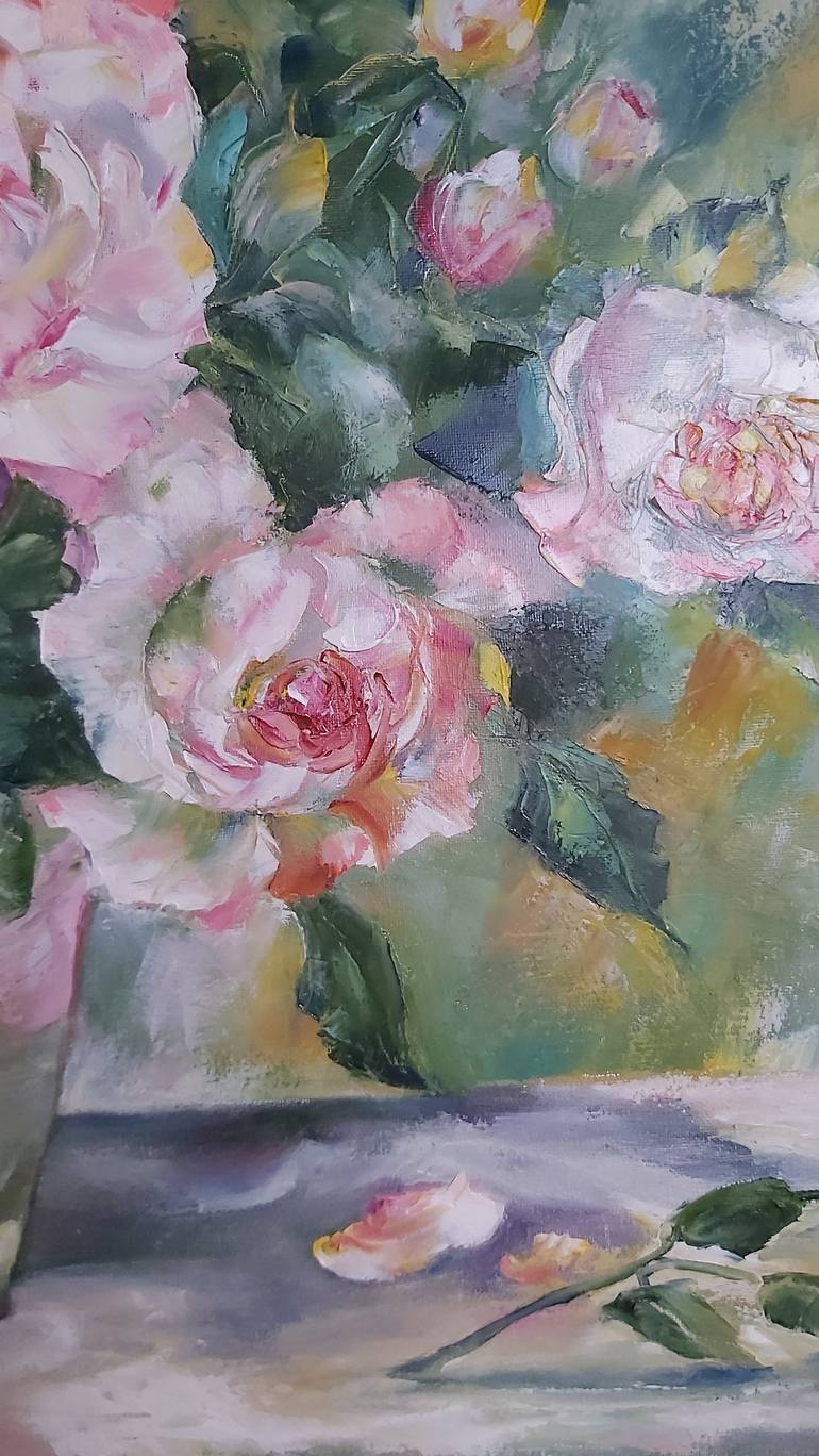Original Impressionism Floral Painting by Mila Mirosh