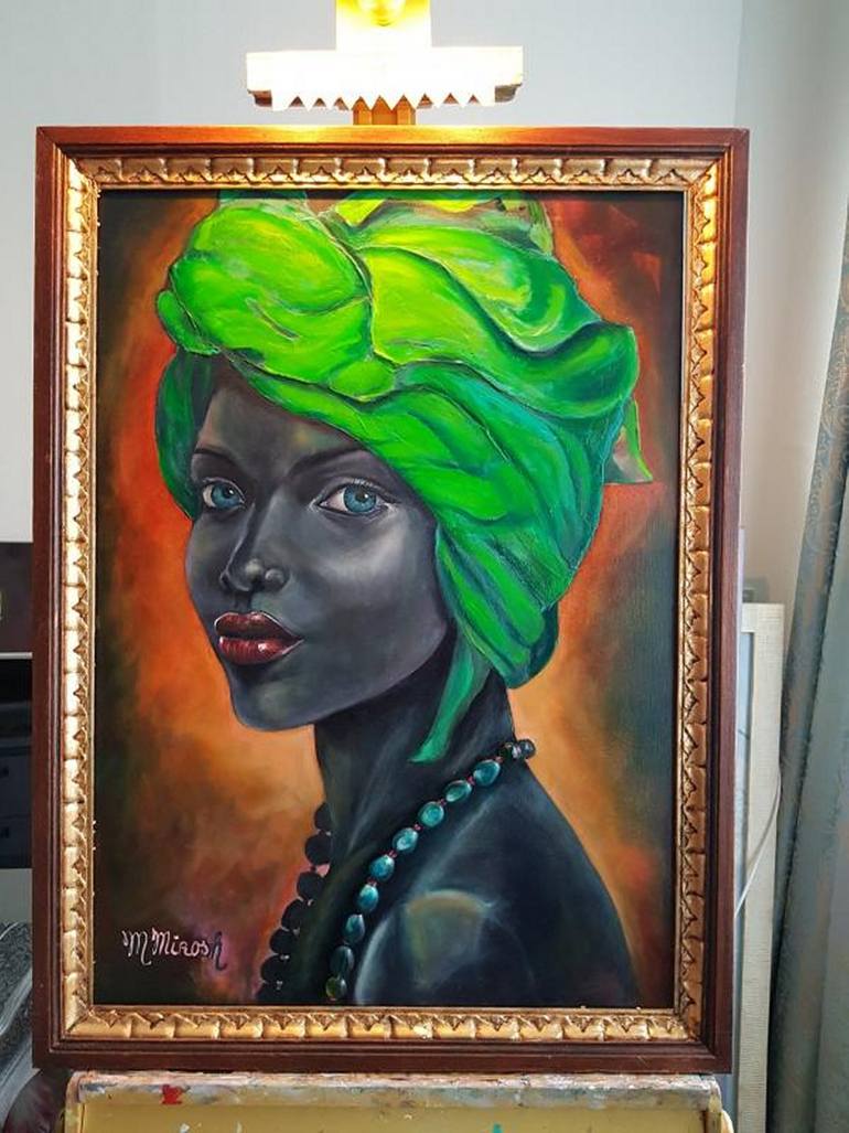 Original Art Deco Women Painting by Mila Mirosh