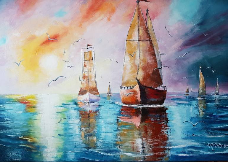 sailboat painting