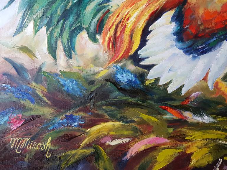 Original Impressionism Animal Painting by Mila Mirosh