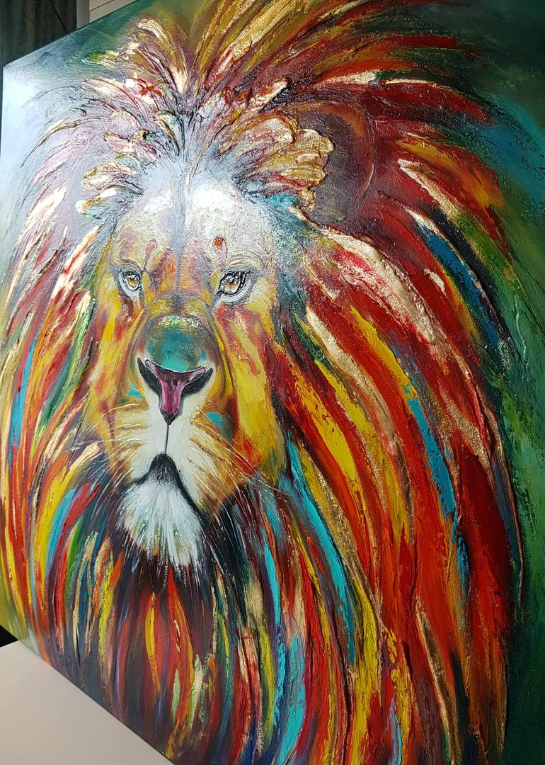 Original Art Deco Animal Painting by Mila Mirosh