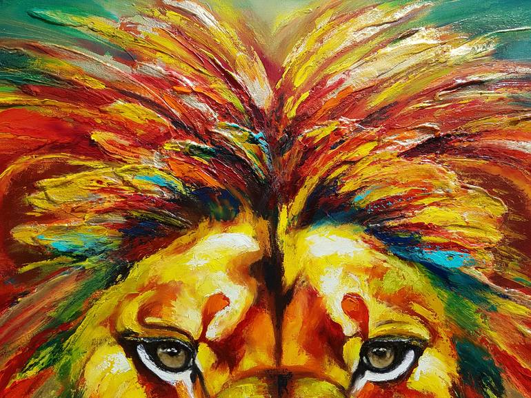 Original Art Deco Animal Painting by Mila Mirosh