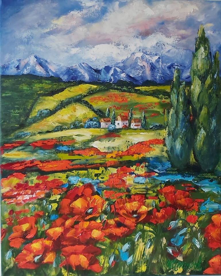 Original Impressionism Landscape Painting by Mila Mirosh