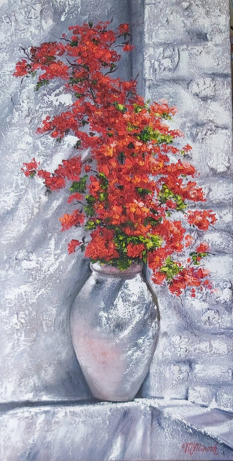 Original Impressionism Floral Painting by Mila Mirosh