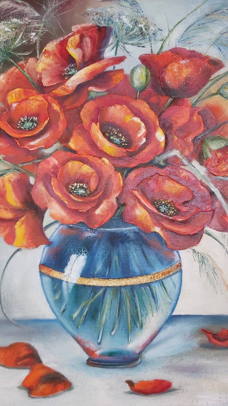 Original Floral Painting by Mila Mirosh