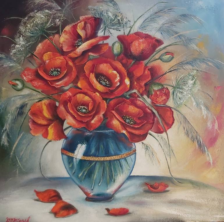 Original Floral Painting by Mila Mirosh