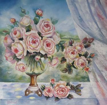 Original Fine Art Floral Paintings by Mila Mirosh