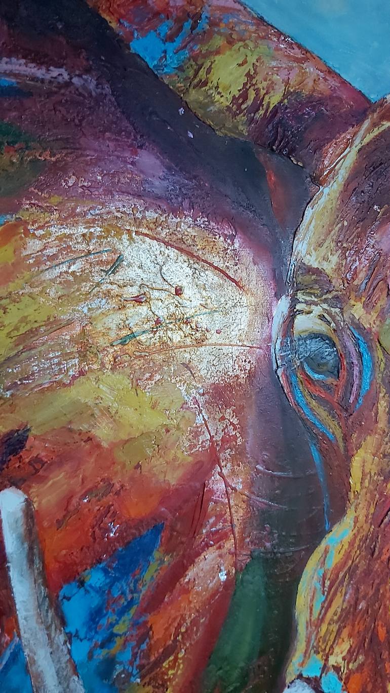 Original Abstract Animal Painting by Mila Mirosh