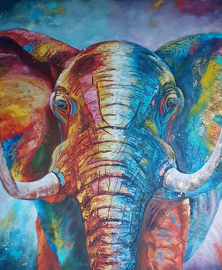 Original Abstract Animal Painting by Mila Mirosh