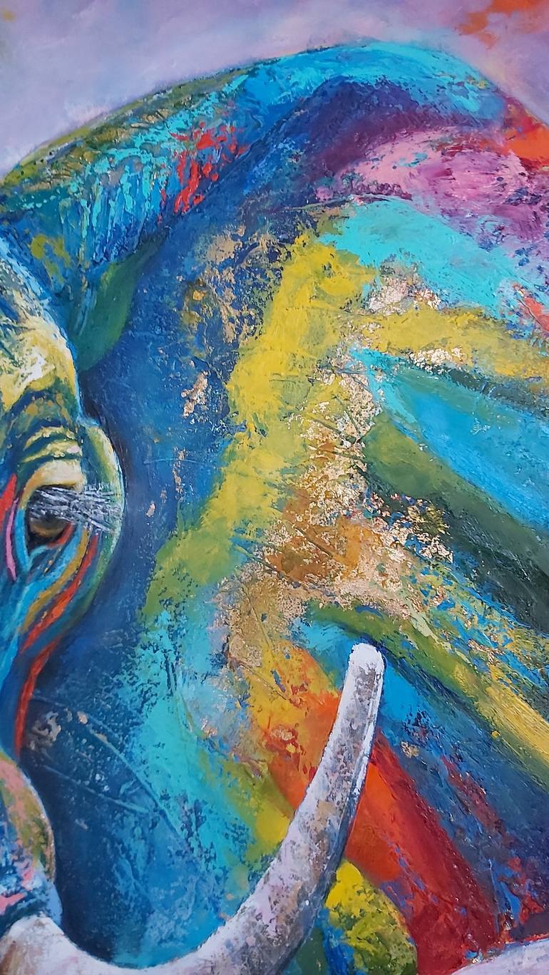 Original Abstract Animal Painting by Mila Mirosh