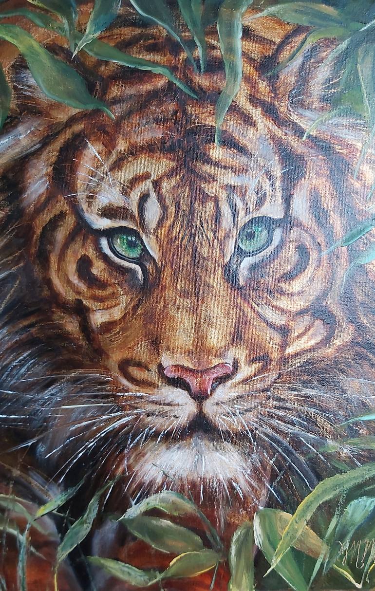Original Art Deco Animal Painting by Mila Mirosh
