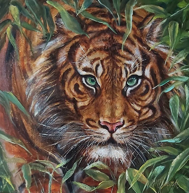 Original Art Deco Animal Painting by Mila Mirosh