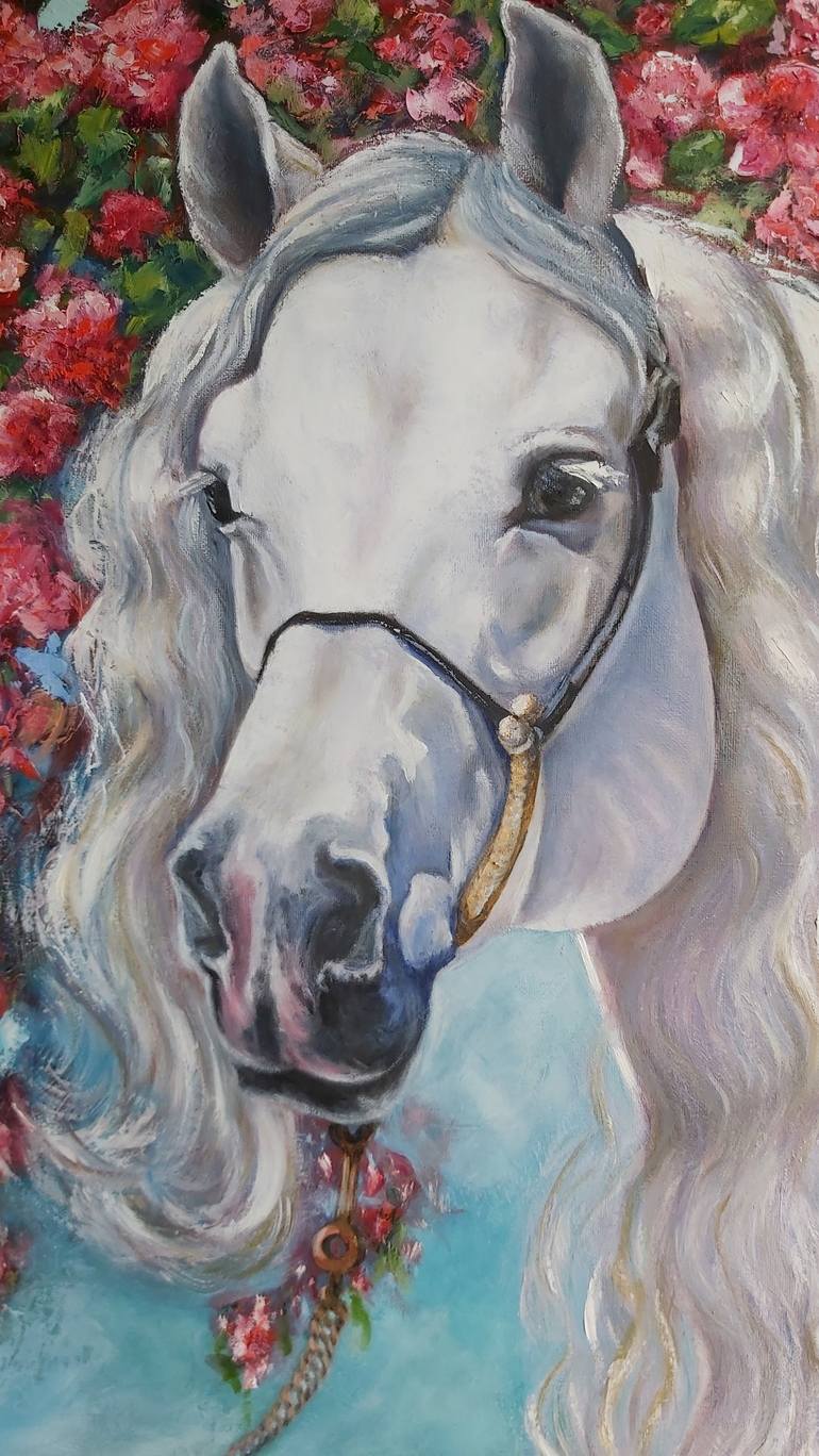 Original Fine Art Horse Painting by Mila Mirosh