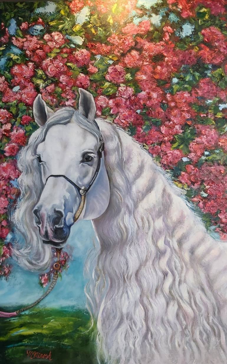 Original Fine Art Horse Painting by Mila Mirosh