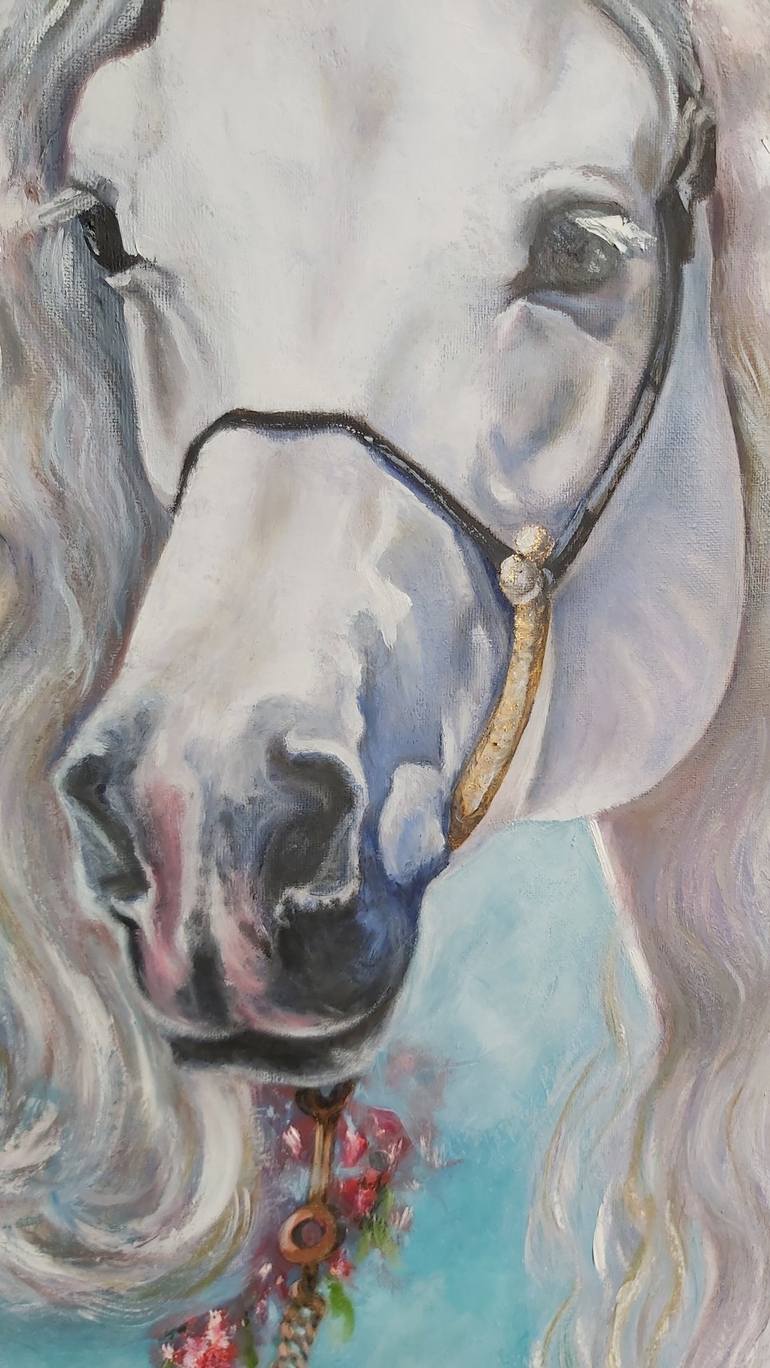 Original Fine Art Horse Painting by Mila Mirosh