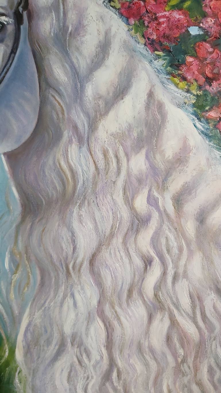 Original Art Deco Horse Painting by Mila Mirosh