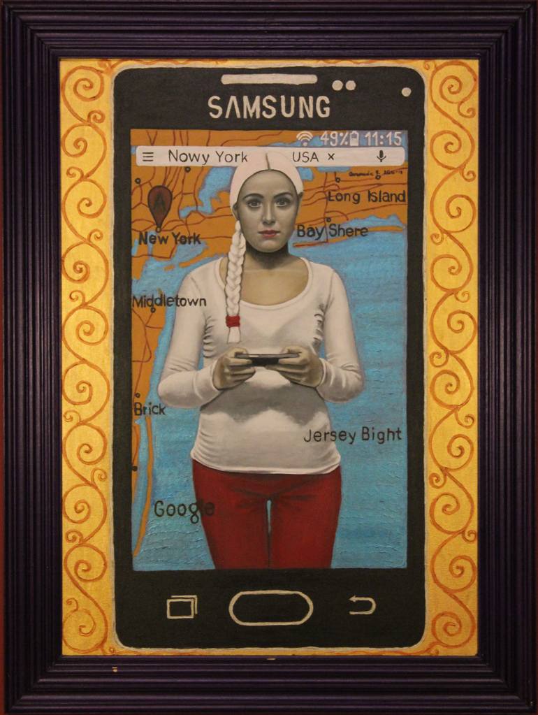 Original Figurative People Painting by Sylwester Chrapowicz