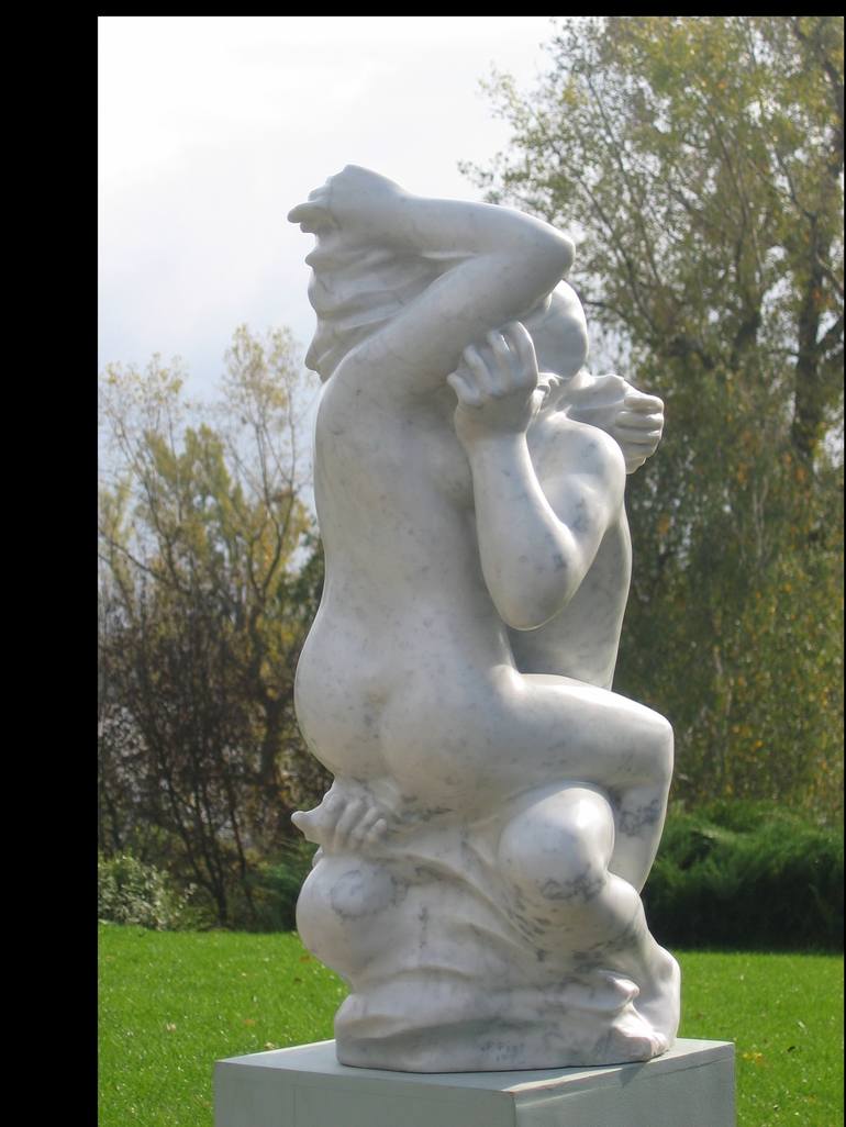 Original Figurative Erotic Sculpture by Ryszard Ignacy Piotrowski