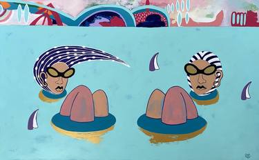 Original Contemporary Beach Paintings by Diana Rosa