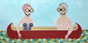 Original Figurative Boat Paintings by Diana Rosa