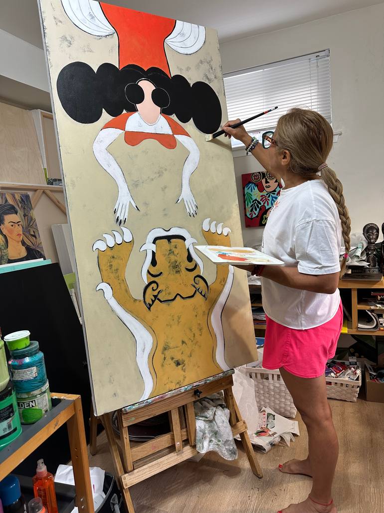 Original Contemporary People Painting by Diana Rosa