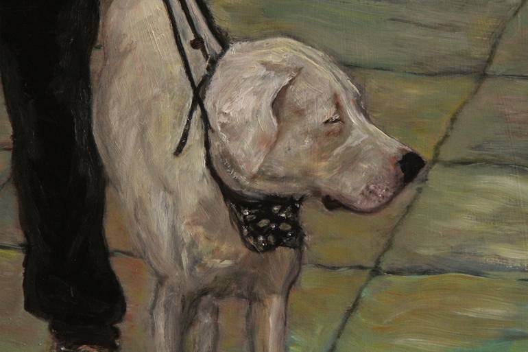Original Expressionism Dogs Painting by Marina Tregubova