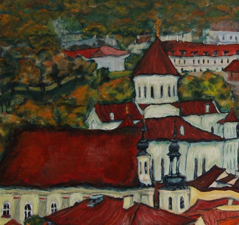 Original Expressionism Cities Painting by Marina Tregubova