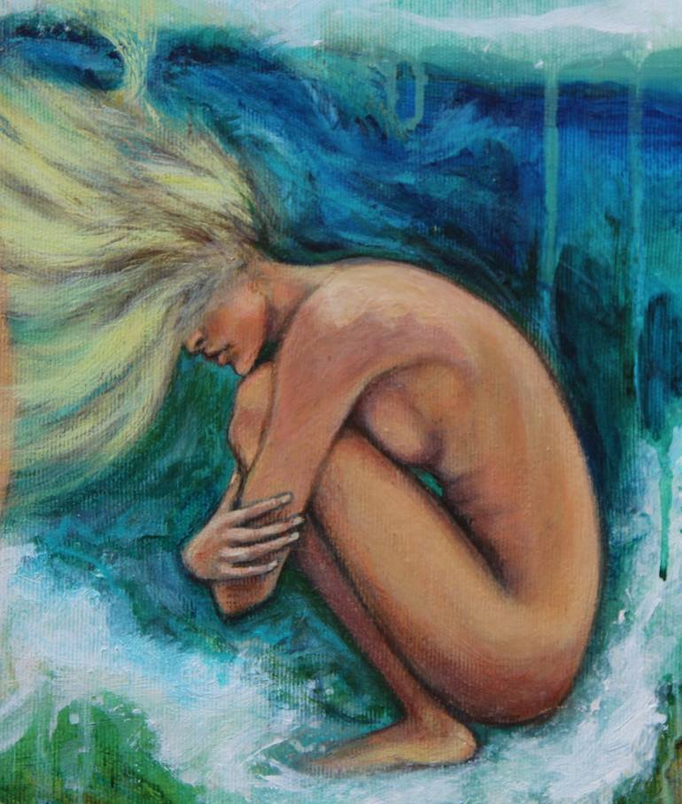 Original Fine Art Nude Painting by Marina Tregubova