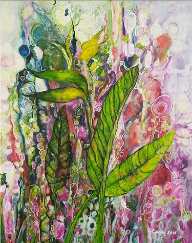 Print of Abstract Garden Paintings by Judith Devey