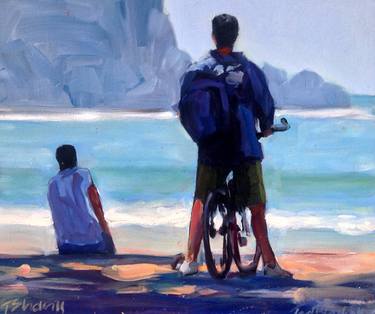 Original Beach Painting by Ted Blackall
