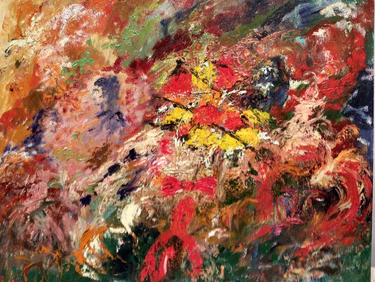 Original Abstract Expressionism Abstract Painting by Martiros Martirosyan