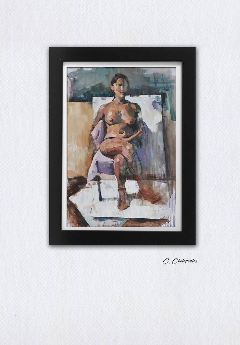 Original Other Nude Painting by Charalampos Cholopoulos
