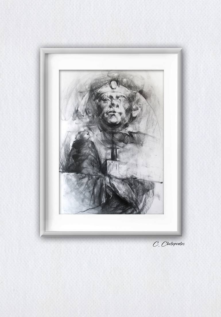 Original Fine Art Classical mythology Drawing by Charalampos Cholopoulos
