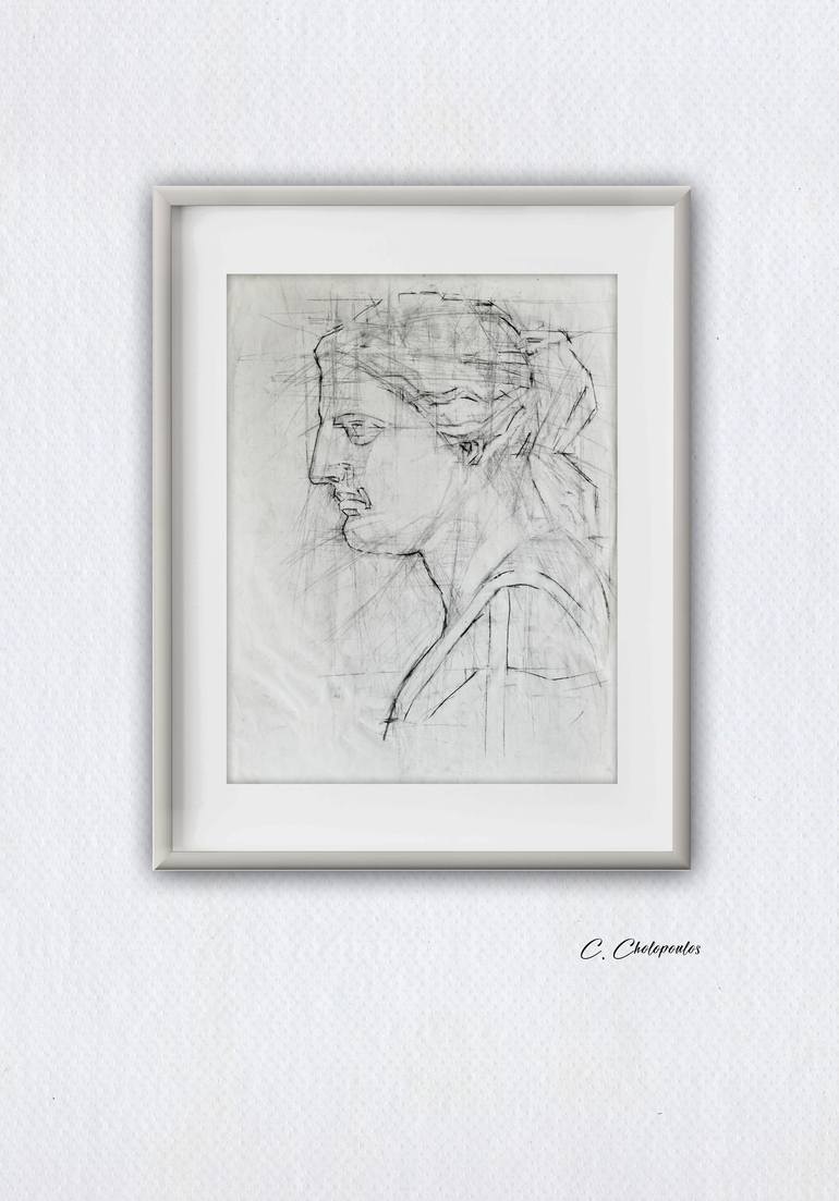 Original Figurative Classical mythology Drawing by Charalampos Cholopoulos