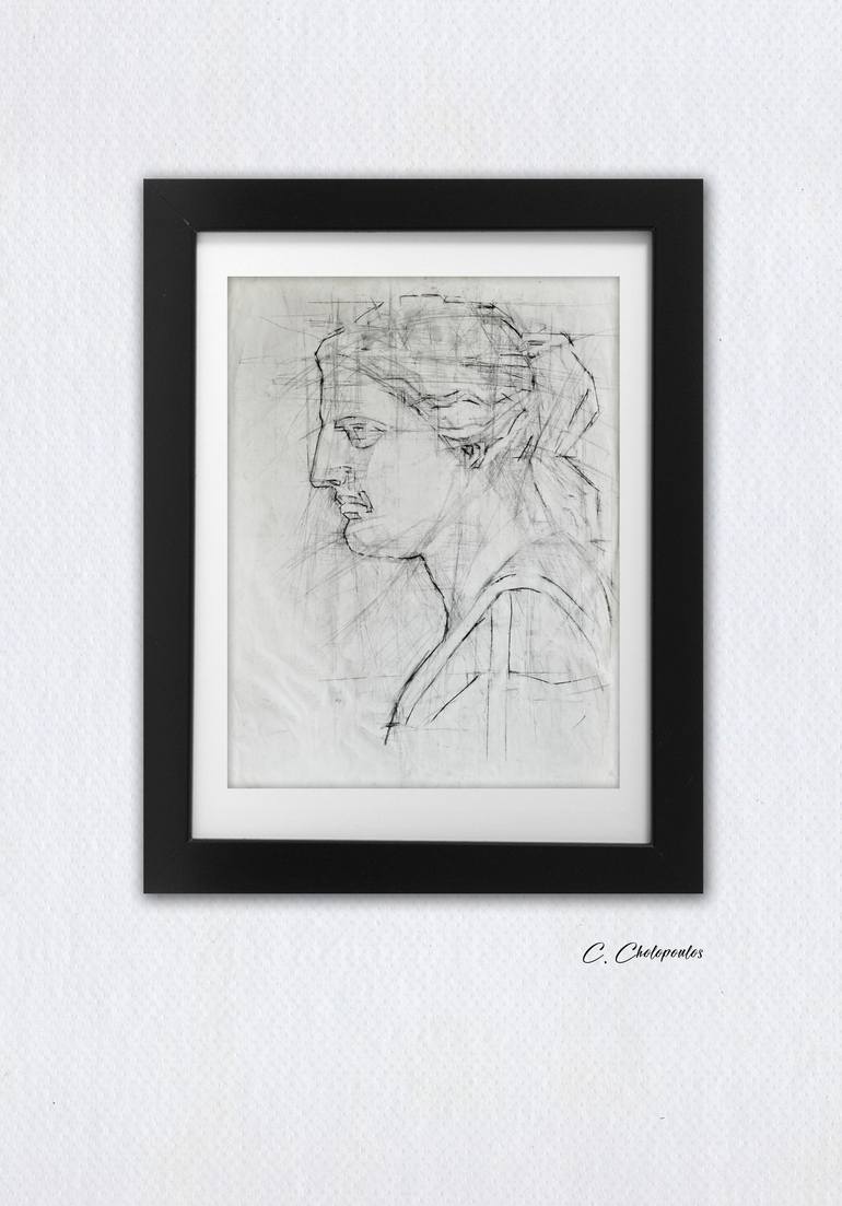 Original Figurative Classical mythology Drawing by Charalampos Cholopoulos