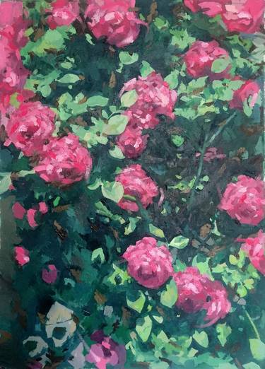 original painting, original art, original oil painting, oil painting art, roses artwork, flowers art, roses oil painting, flowers artwork thumb