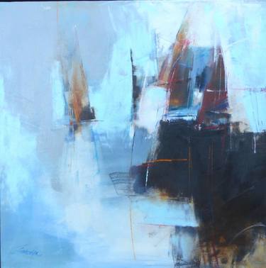 Print of Abstract Seascape Paintings by eva GOHIER