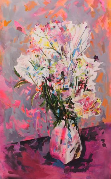 Original Abstract Expressionism Botanic Paintings by Siobhan Riordan