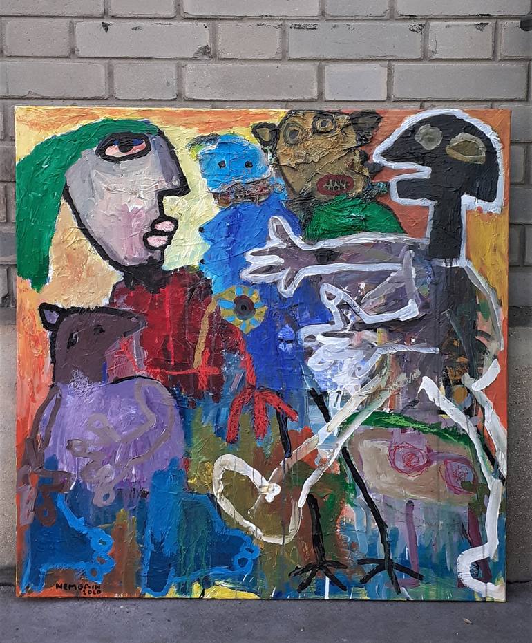 Original Expressionism Popular culture Painting by Ronnie NEMORIN