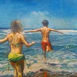 the beach by ruben molina pintor