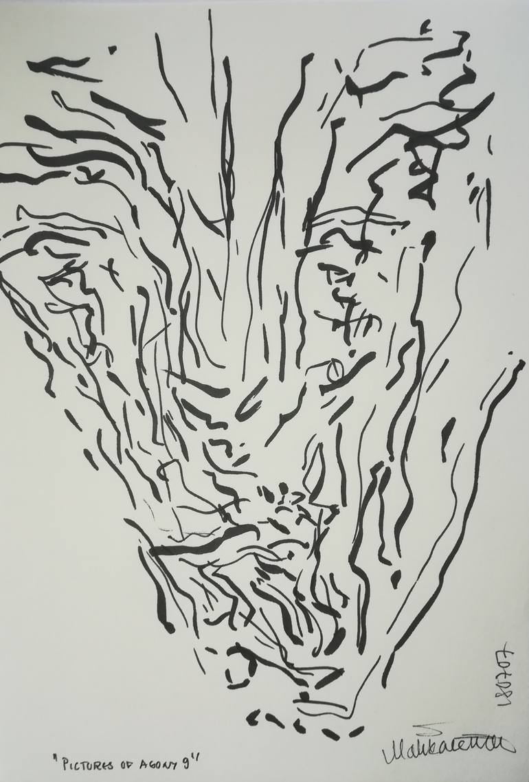 Pictures of Agony Drawing by Pertti Matikainen Saatchi Art