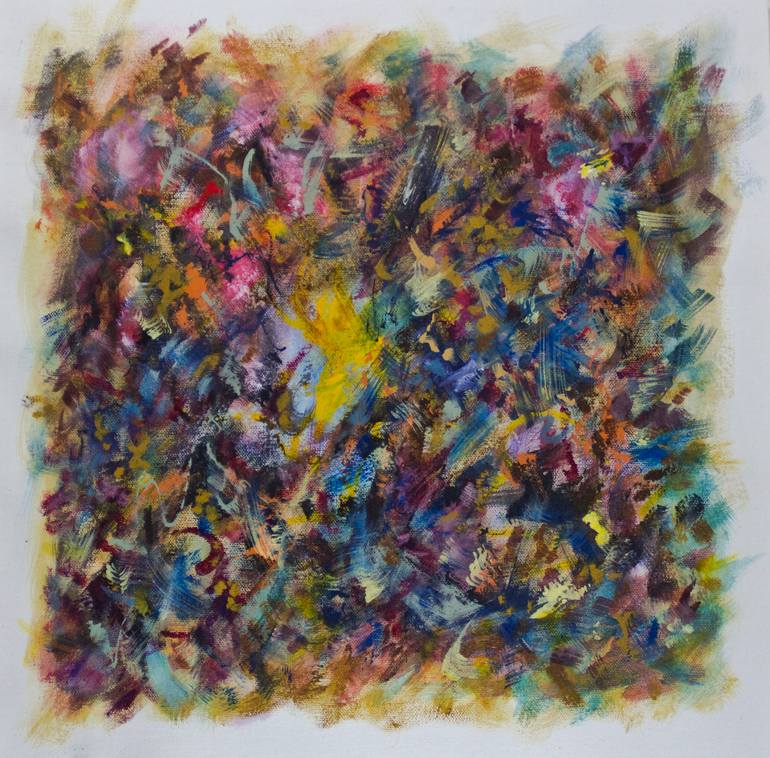 Uplift I Acrylic Abstract Painting Unstretched Canvas. Painting by